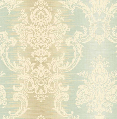 product image of Rochambeau Turquoise/Gold Wallpaper from the Providence Collection by Mayflower 584