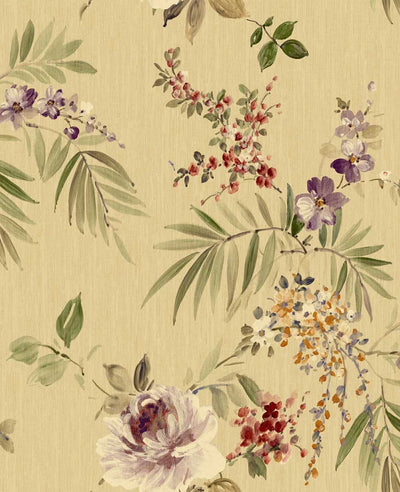 product image of Providence Gold/Purple Wallpaper from the Providence Collection by Mayflower 540