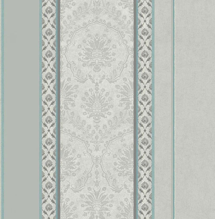 media image for Cushing Teal/Silver Wallpaper from the Providence Collection by Mayflower 228