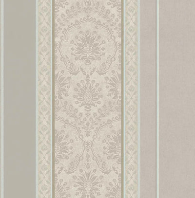 product image of Cushing Silver/Blue Wallpaper from the Providence Collection by Mayflower 510