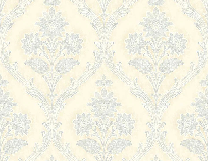 media image for Orchard White/Blue Wallpaper from the Providence Collection by Mayflower 222