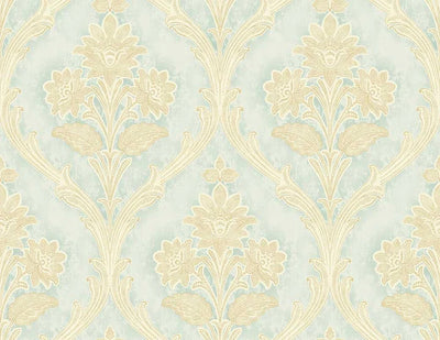 product image of Orchard Turquoise/Gold Wallpaper from the Providence Collection by Mayflower 53