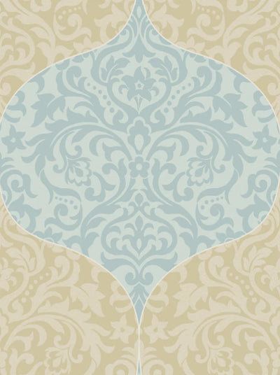 product image of Power Turquoise/Gold Wallpaper from the Providence Collection by Mayflower 599