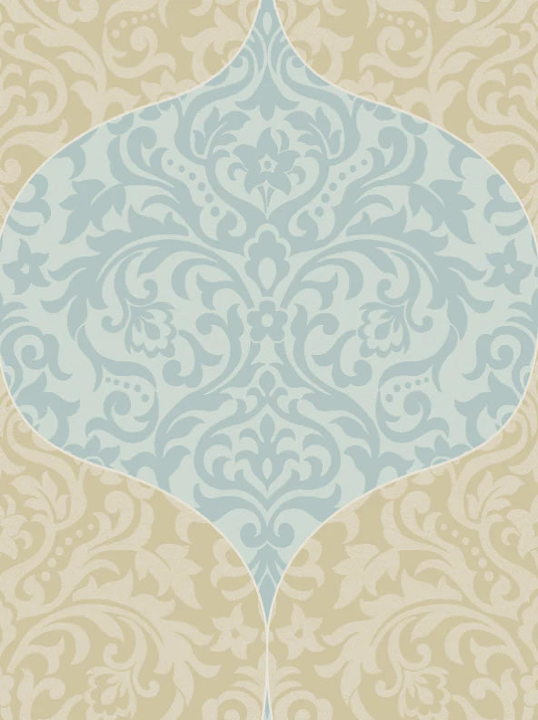 media image for Power Turquoise/Gold Wallpaper from the Providence Collection by Mayflower 245