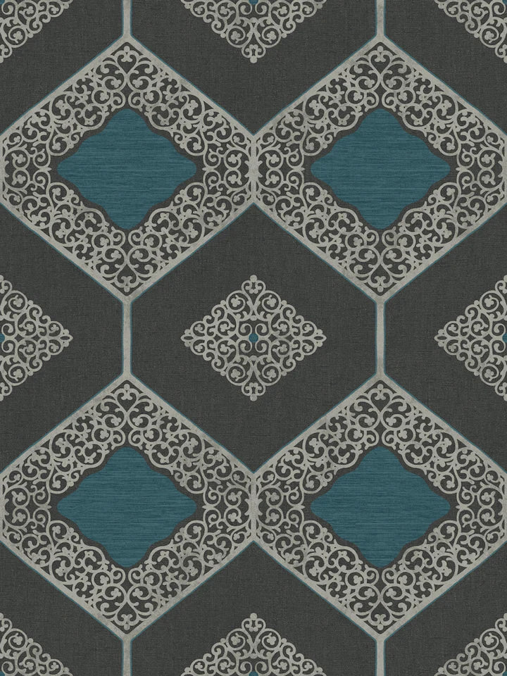 media image for Hope Teal Wallpaper from the Providence Collection by Mayflower 29