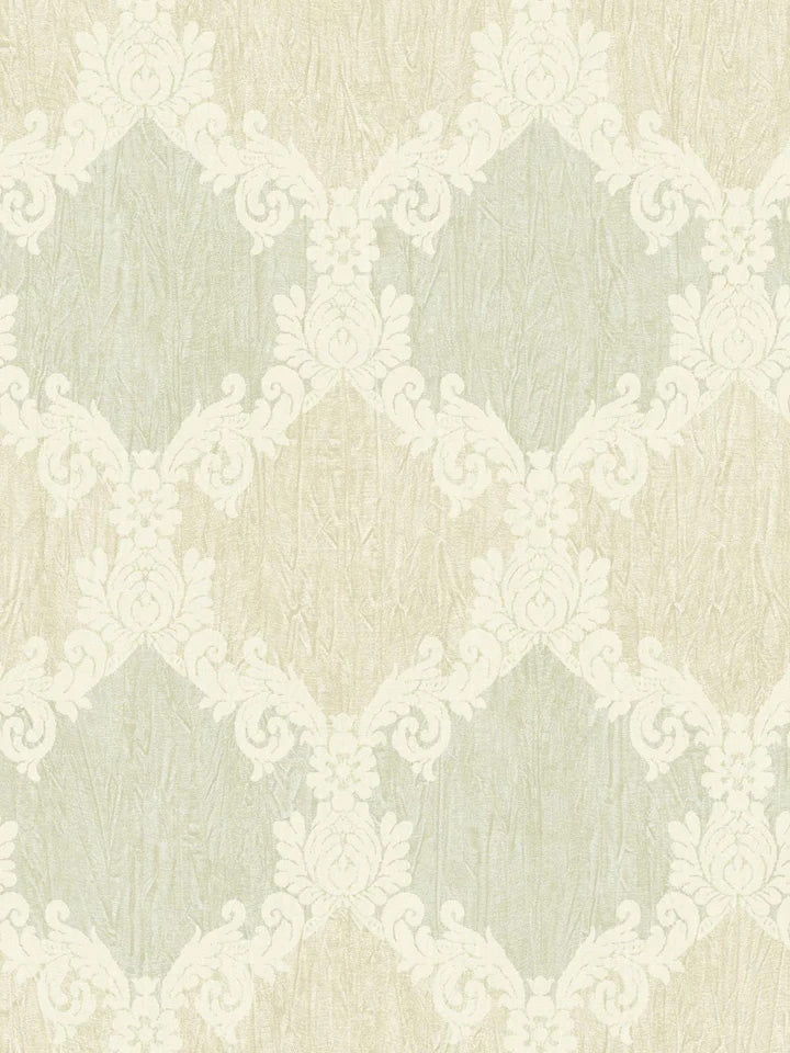 media image for South Shore Turquiose/Cream Wallpaper from the Tiverton Collection by Mayflower 298