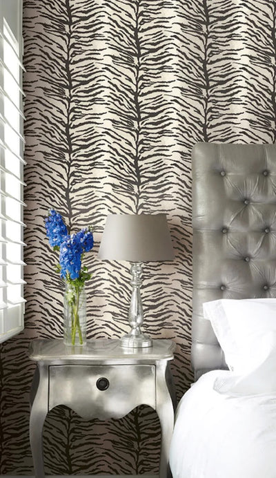 product image for Maxim Silver/Black Wallpaper from the Tiverton Collection by Mayflower 75