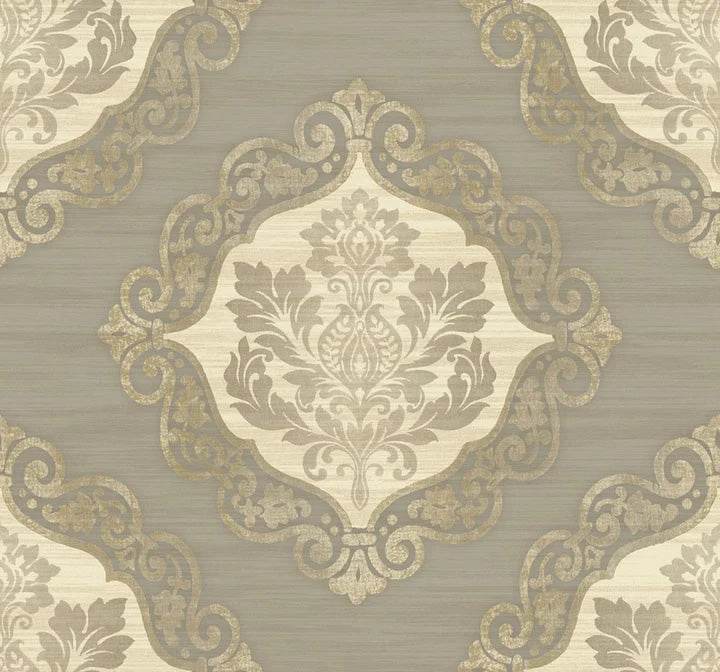 media image for Little Compton Silver Wallpaper from the Tiverton Collection by Mayflower 222