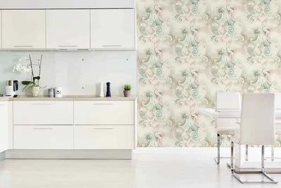 product image for Aphrodite Gold/Blue/Pink Wallpaper from the Romance Collection by Mayflower 67