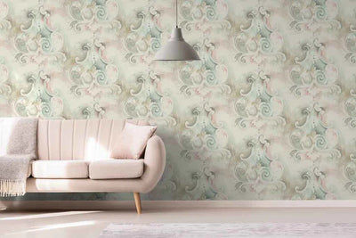 product image for Aphrodite Gold/Blue/Pink Wallpaper from the Romance Collection by Mayflower 47