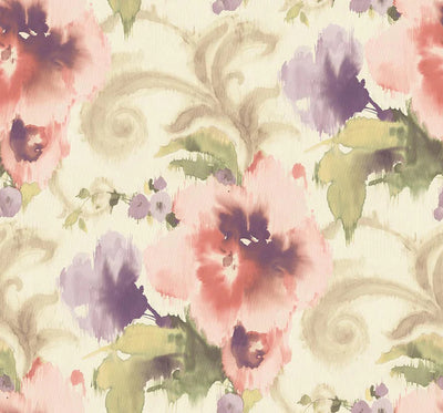 product image of Marilyn Light Pink/White Wallpaper from the Romance Collection by Mayflower 538