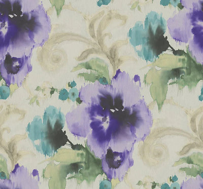 product image of Marilyn Silver/Purple Wallpaper from the Romance Collection by Mayflower 557