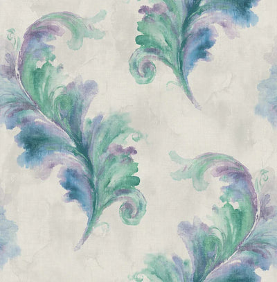 product image of Scarlett O'Hara Silver/Purple Wallpaper from the Romance Collection by Mayflower 546