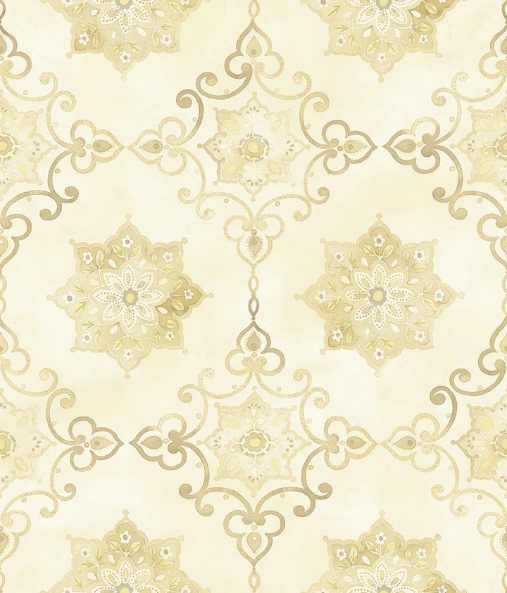 media image for Isolde Light Gold Wallpaper from the Romance Collection by Mayflower 261