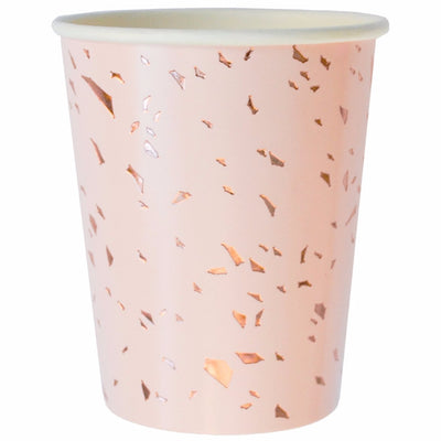 product image for Set of 8 Manhattan Rose Gold Confetti Paper Cups design by Harlow & Grey 0