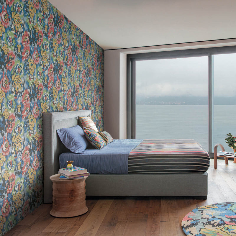 media image for Flower Pot Blue Wallpaper from the Missoni 4 Collection by York Wallcoverings 264