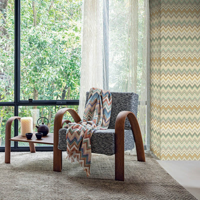 product image for Happy Zig Zag Green Wallpaper from the Missoni 4 Collection by York Wallcoverings 56