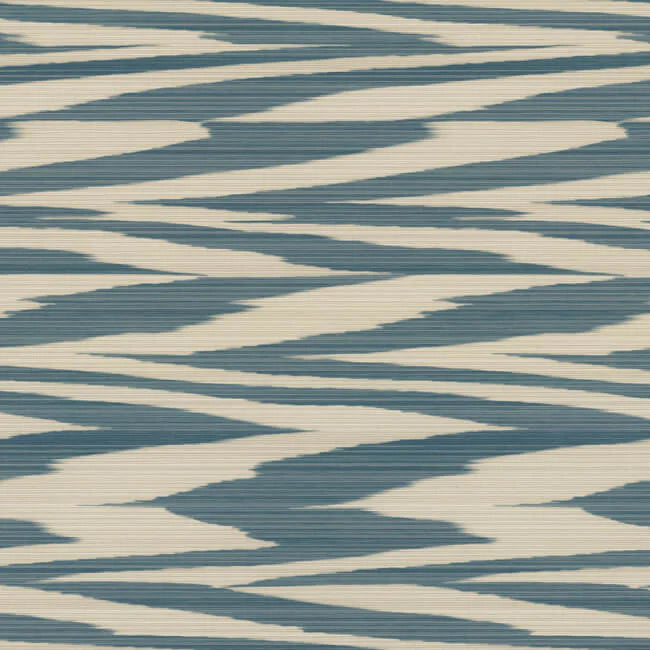 media image for Flamed Zig Zag Blue/Cream Wallpaper from the Missoni 4 Collection by York Wallcoverings 256