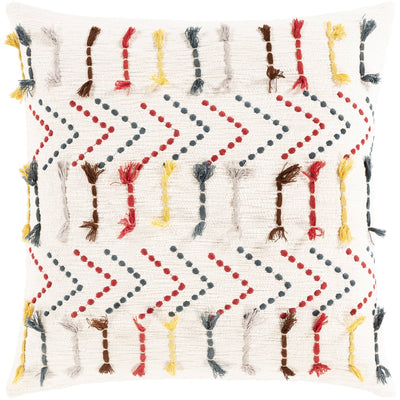 product image of Minka MIK-001 Hand Woven Pillow in Ivory & Dark Coral by Surya 541