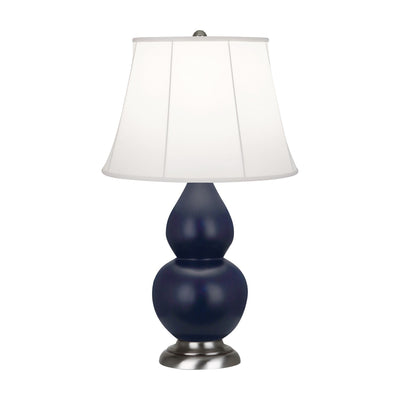 product image for matte midnight blue glazed ceramic double gourd accent lamp by robert abbey ra mmb14 3 5