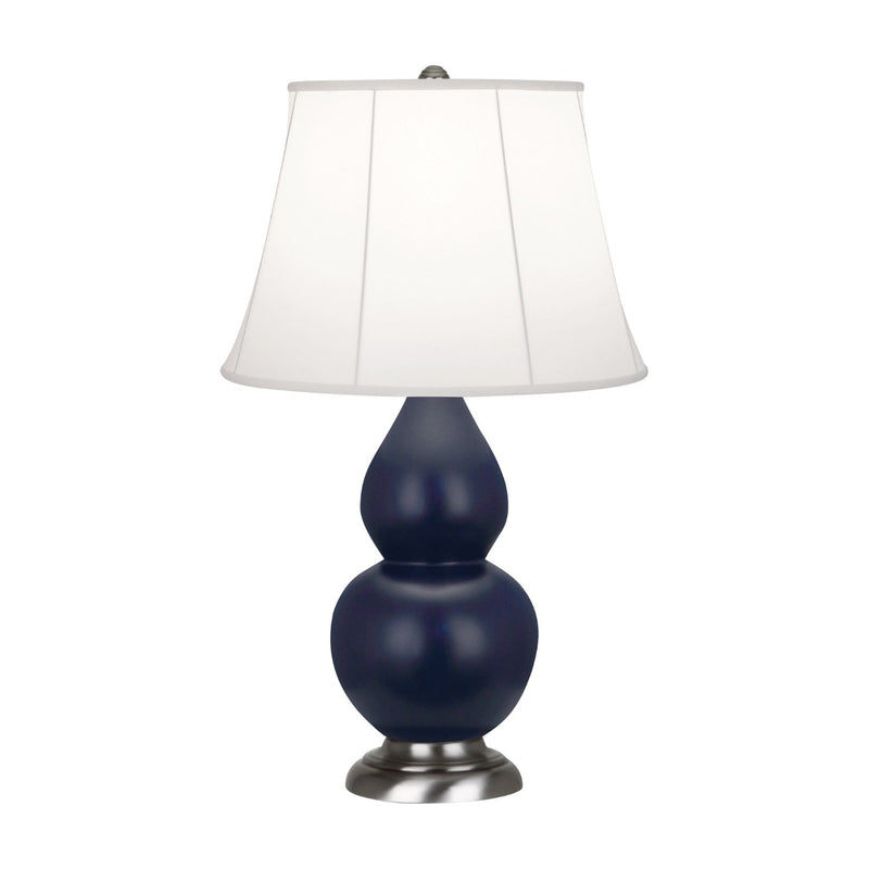 media image for matte midnight blue glazed ceramic double gourd accent lamp by robert abbey ra mmb14 3 267