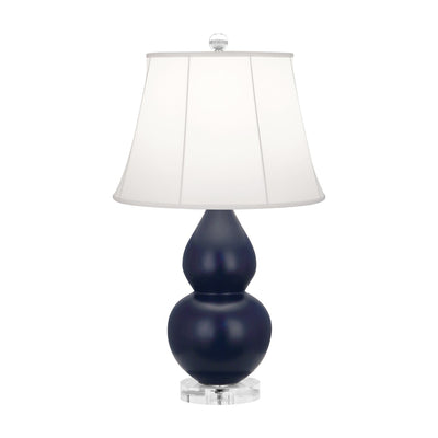 product image for matte midnight blue glazed ceramic double gourd accent lamp by robert abbey ra mmb14 7 30