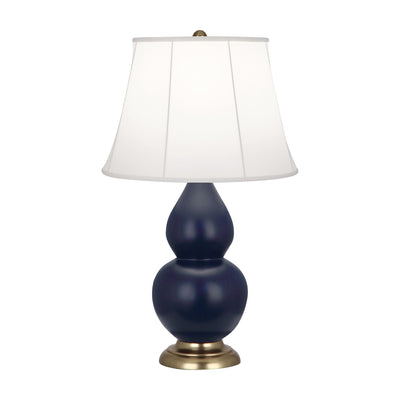 product image of matte midnight blue glazed ceramic double gourd accent lamp by robert abbey ra mmb14 1 531