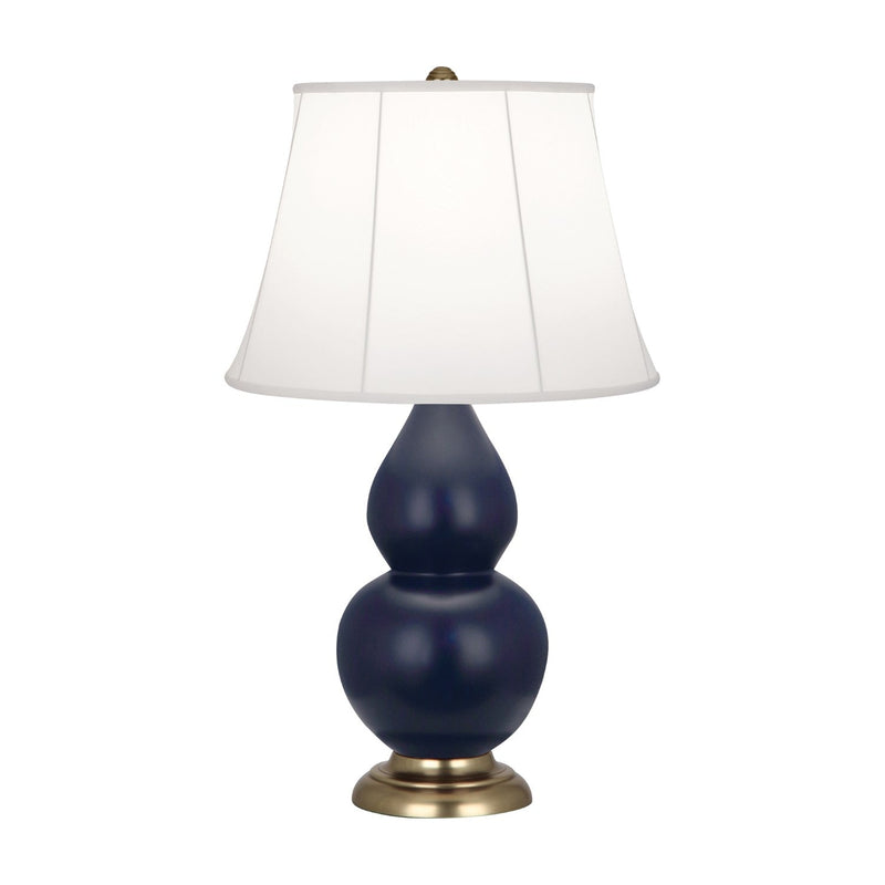 media image for matte midnight blue glazed ceramic double gourd accent lamp by robert abbey ra mmb14 1 257