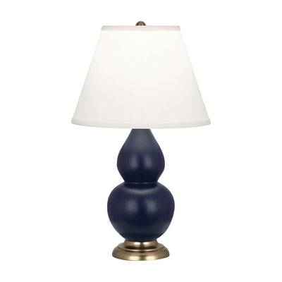 product image for matte midnight blue glazed ceramic double gourd accent lamp by robert abbey ra mmb14 2 64