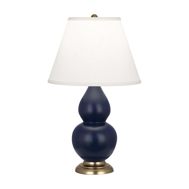 media image for matte midnight blue glazed ceramic double gourd accent lamp by robert abbey ra mmb14 2 277