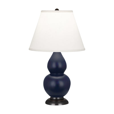 product image for matte midnight blue glazed ceramic double gourd accent lamp by robert abbey ra mmb14 6 82