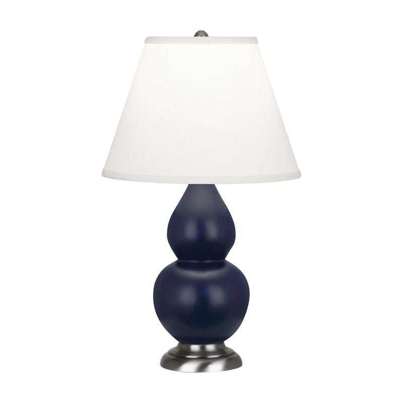 media image for matte midnight blue glazed ceramic double gourd accent lamp by robert abbey ra mmb14 4 29