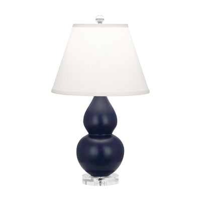 product image for matte midnight blue glazed ceramic double gourd accent lamp by robert abbey ra mmb14 8 97