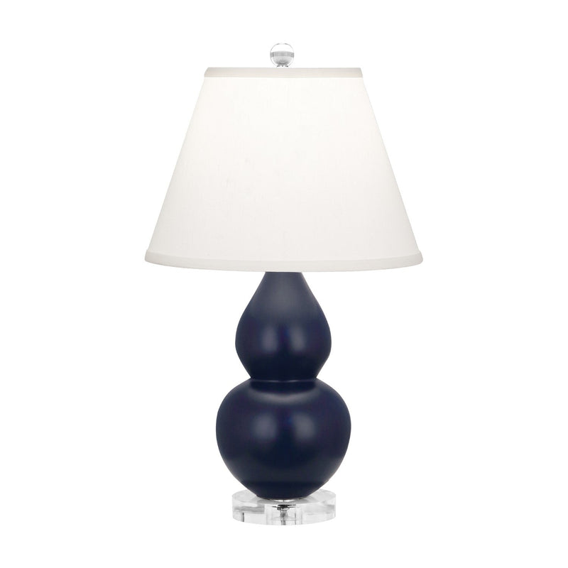 media image for matte midnight blue glazed ceramic double gourd accent lamp by robert abbey ra mmb14 8 277