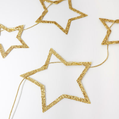 product image for gold star glitter garland by meri meri mm 137782 2 14