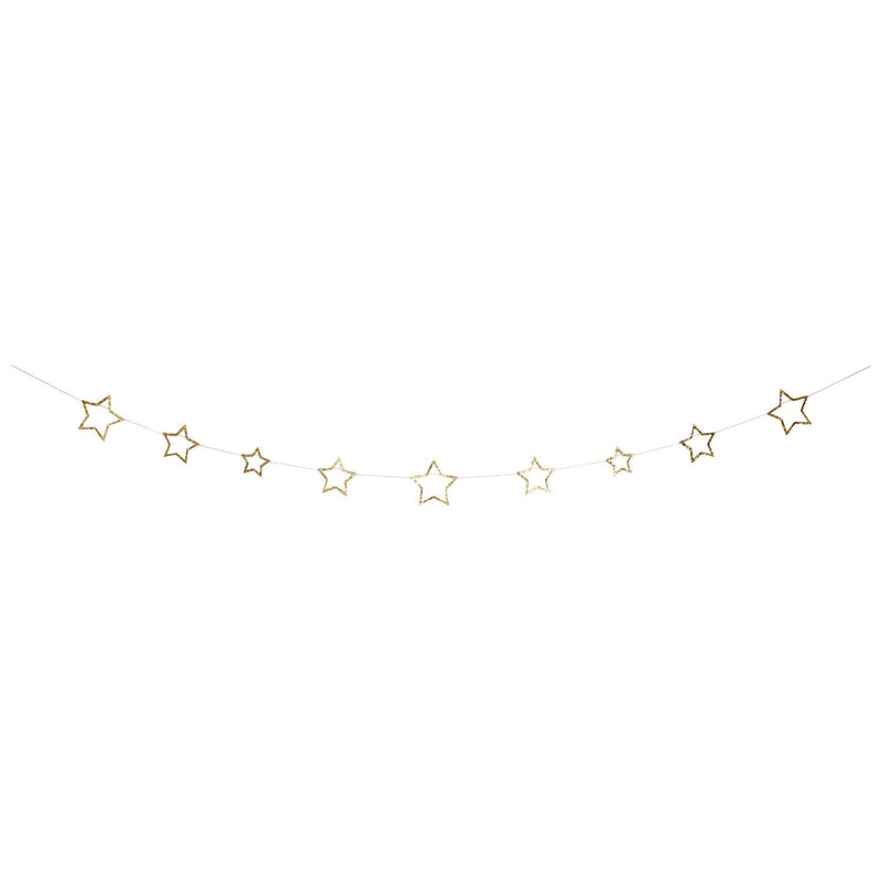 media image for gold star glitter garland by meri meri mm 137782 3 213