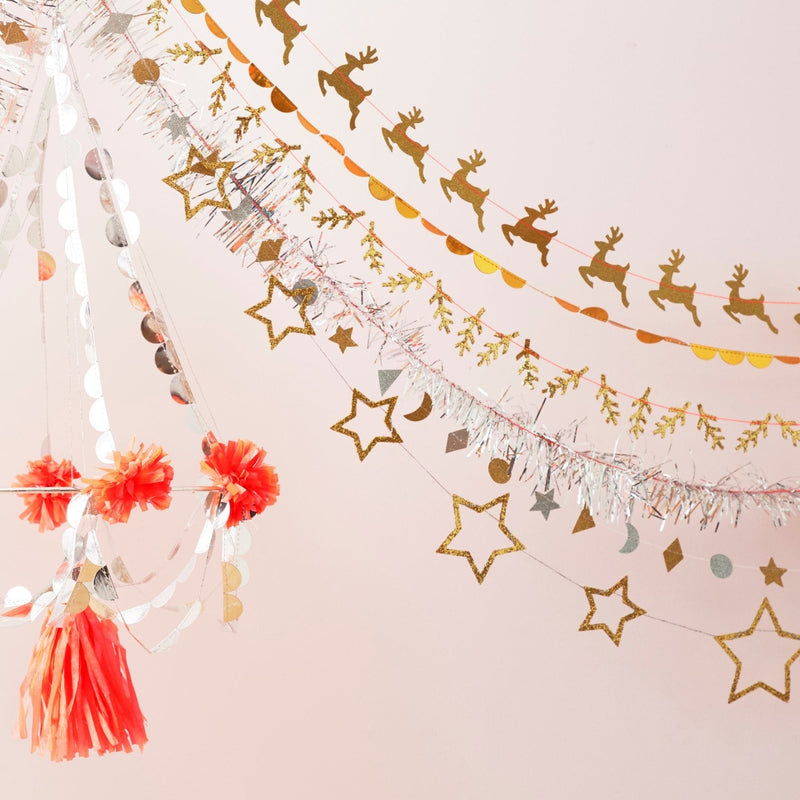 media image for gold star glitter garland by meri meri mm 137782 4 253