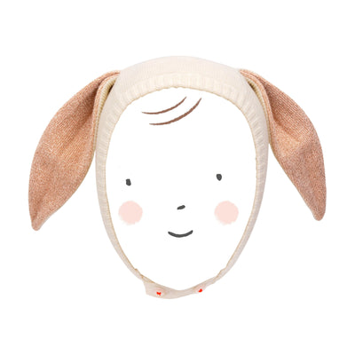 product image for peach sparkle bunny baby bonnet by meri meri mm 188773 1 98