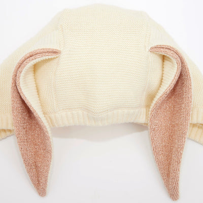 product image for peach sparkle bunny baby bonnet by meri meri mm 188773 4 18