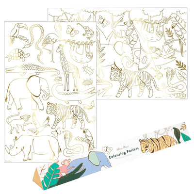product image of jungle coloring posters by meri meri mm 211231 1 575