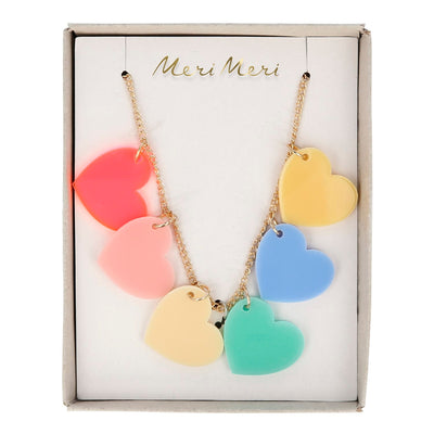 product image for rainbow hearts necklace by meri meri mm 218404 2 49