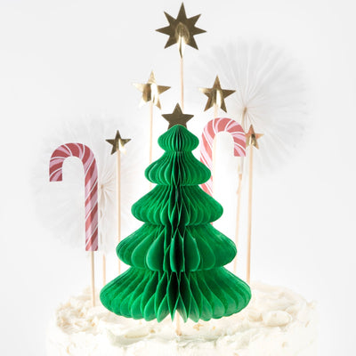 product image for christmas honeycomb cake topper set by meri meri mm 225216 3 41