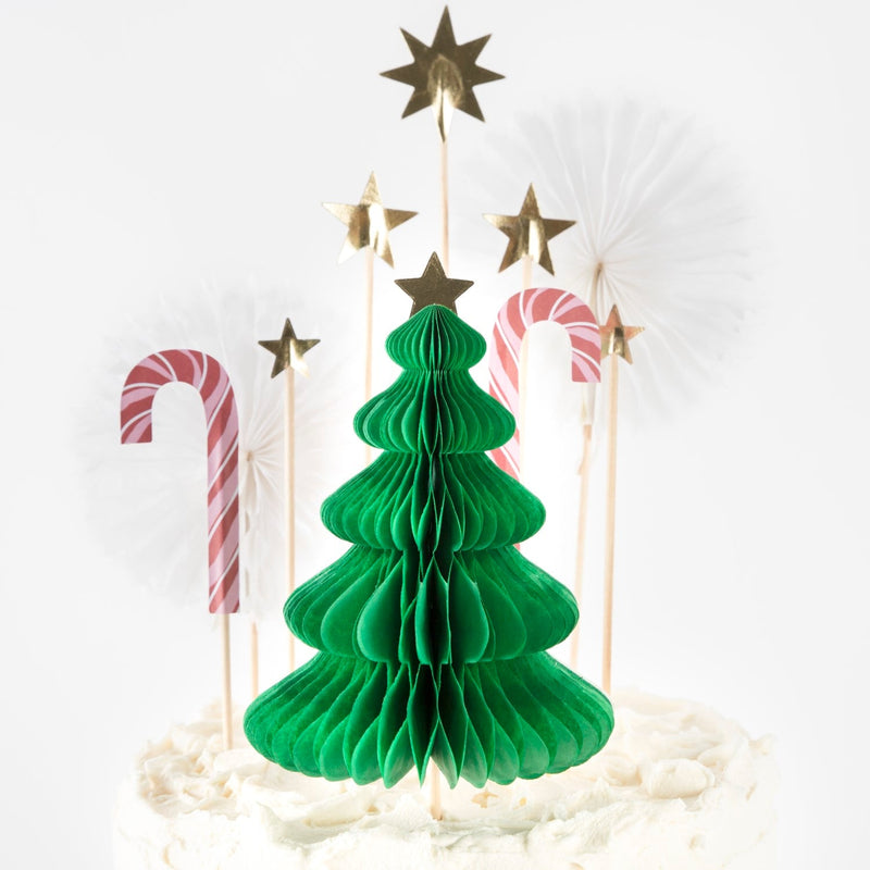 media image for christmas honeycomb cake topper set by meri meri mm 225216 3 239