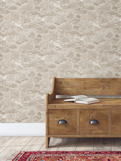 product image for Field Stone Wallpaper in Beige from the Mediterranean Collection by York Wallcoverings 71