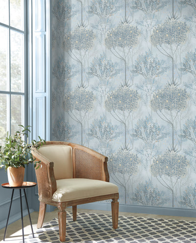 product image for Orchard Wallpaper in Blue/Gray from the Mediterranean Collection by York Wallcoverings 22