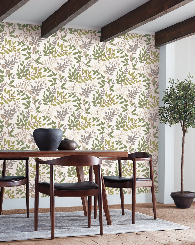 media image for Eden Retreat Wallpaper in Beige/Green from the Mediterranean Collection by York Wallcoverings 231