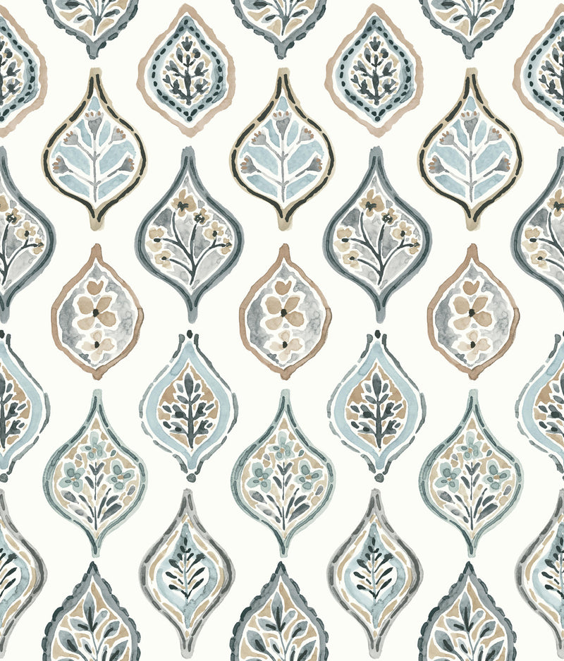 media image for Marketplace Motif Wallpaper in White/Neutral/Beige from the Mediterranean Collection by York Wallcoverings 219