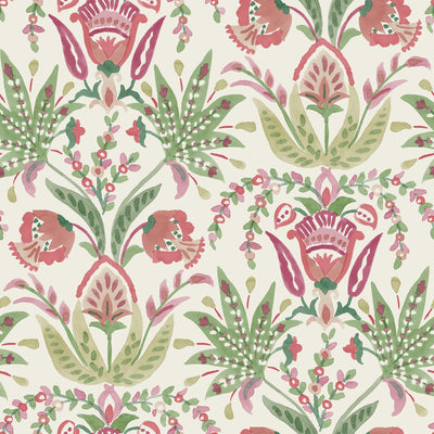 product image for Seaside Jacobean Wallpaper in Beige/Green/Red from the Mediterranean Collection by York Wallcoverings 5