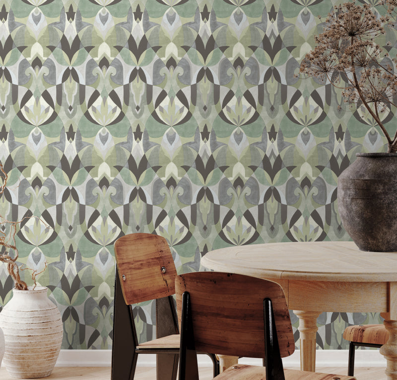 media image for Malta Wallpaper in Green from the Mediterranean Collection by York Wallcoverings 288