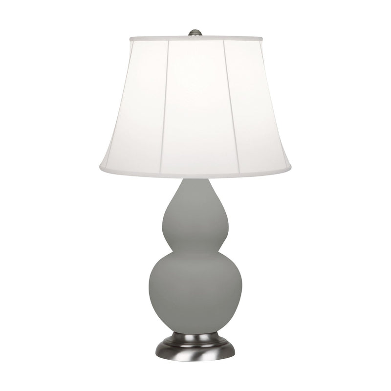 media image for matte smoky taupe glazed ceramic double gourd accent lamp by robert abbey ra mst12 1 261